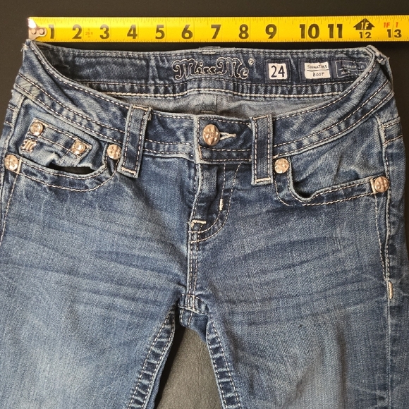 Miss Me Blue Jeans with Embellished Pockets - Picture 10 of 12
